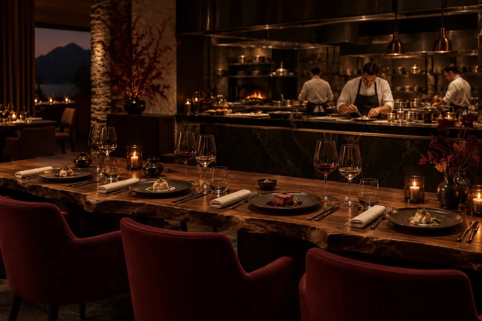 Warme Restaurantatmosphäre aus der THE LIST Bildwelt